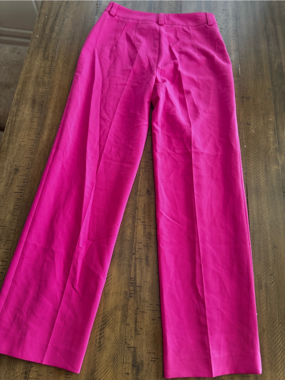 Zara Wide-Leg Trousers in Bright Pink - Picture 3 of 10